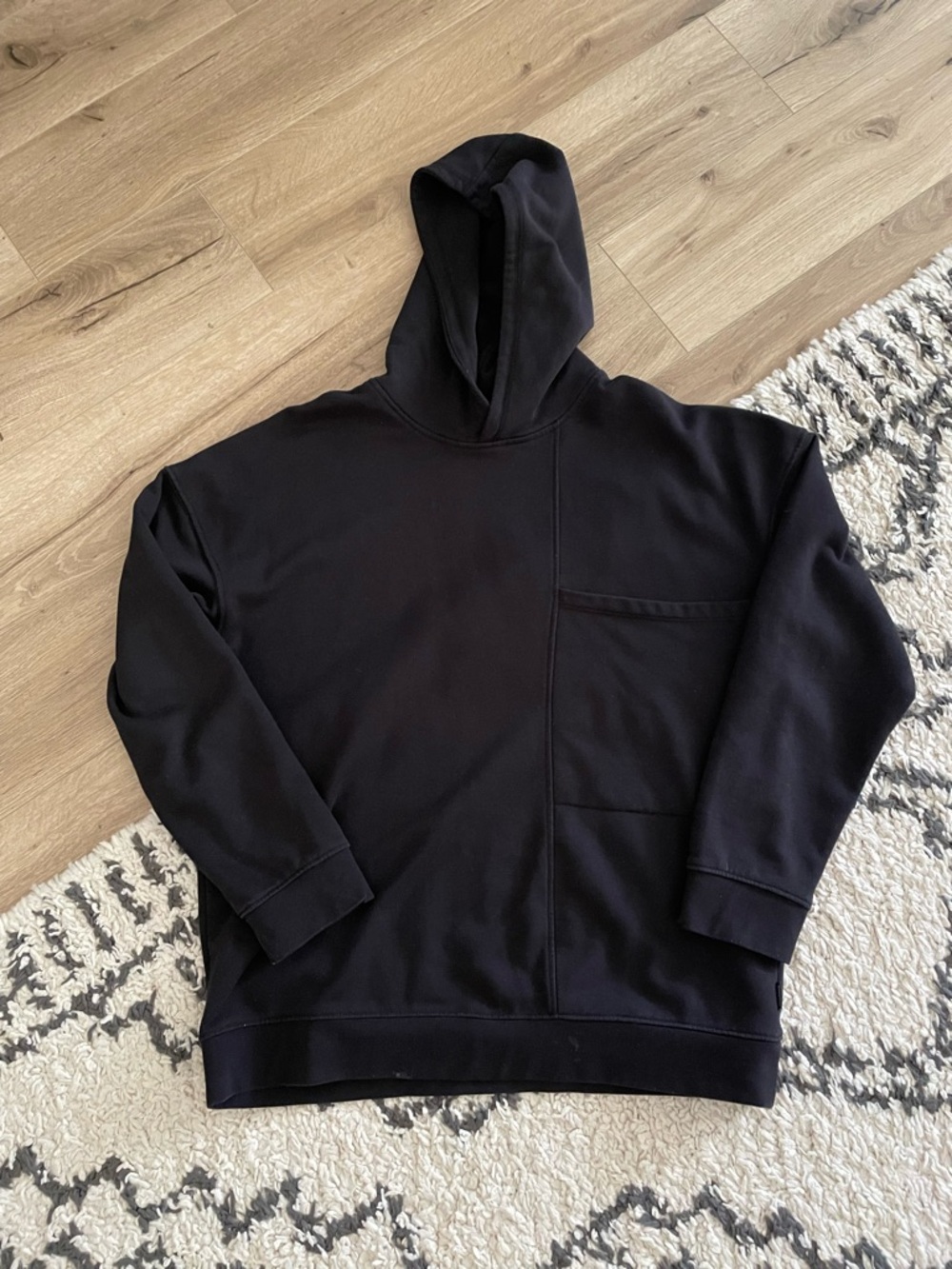 Only and Sons black hoodie chest pocket good condition L Zara ASOS H&M